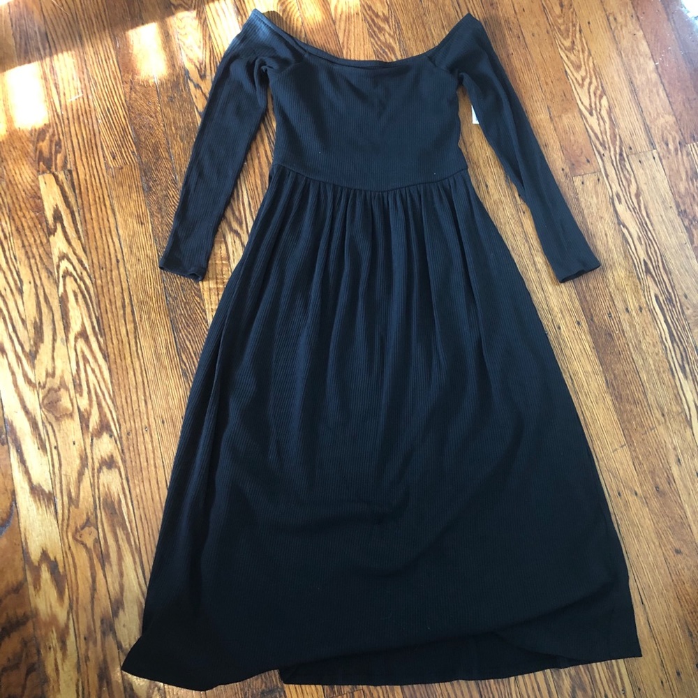 Urban Outfitters Black Off The Shoulder Dress S